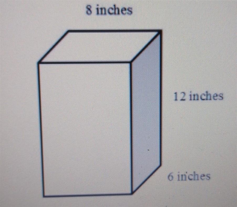 The volume of the figure shown is 576 cubic in. How would the volume change if the-example-1