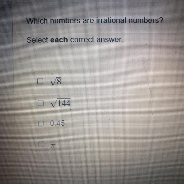 Select “rational” or “irrational” to classify number.-example-1