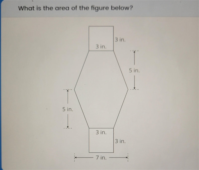 What is the area of the figure below ​-example-1