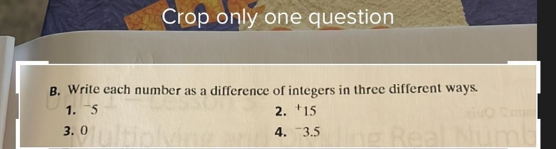 Write number as a difference of integers in three different ways. +15-example-1