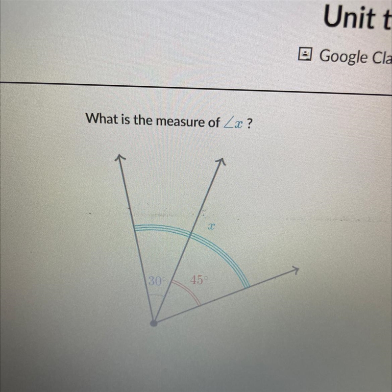 What is the measure of Lx? 30° 45 x-example-1