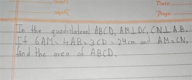 Find the area of the quadrilateral ABCD. ​-example-1