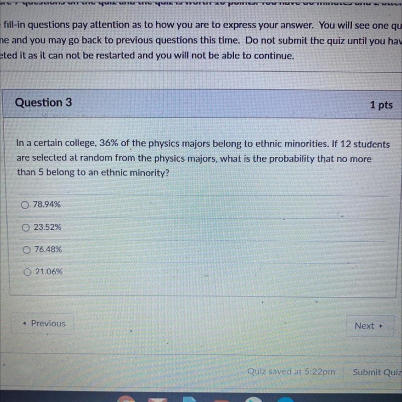 In a certain college, 36% of the physics majors belong to ethnic minorities. If 12 studentsare-example-1