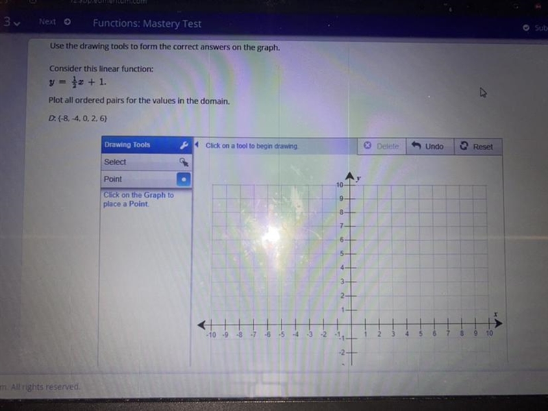 Use the drawing tools to from the correct answers on the graph.Consider this linear-example-1