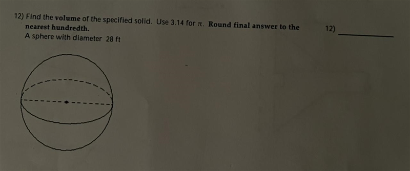 Find the volume of the specified solid. Use 3.14 for r. Round final answer to the-example-1