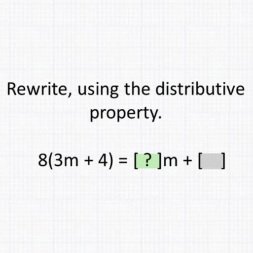 Rewrite, using the distributive property (Algebra 1)-example-1