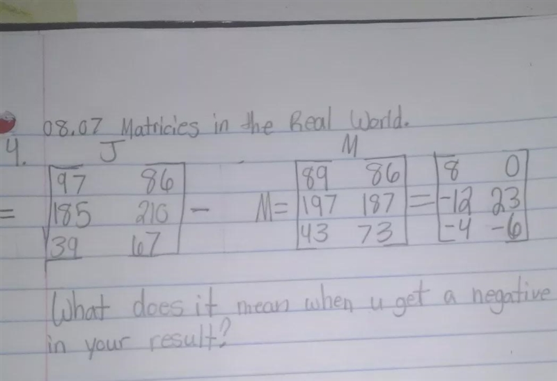 What does it mean if u get a negative number in your resulting matrix-example-1