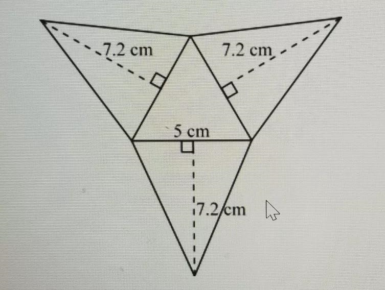 The net below shows the dimensions of a triangular pyramid with equilateral base.What-example-1