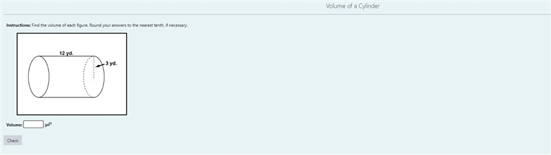 Instructions: Find the volume of each figure. Round your answers to the nearest tenth-example-1