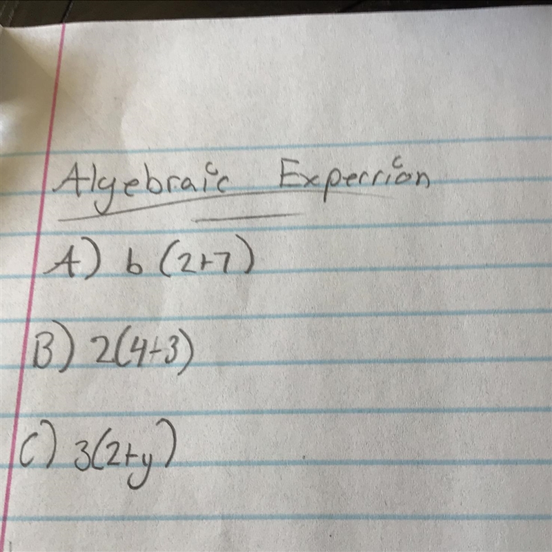 Yall I need help with Algebraic Experrion could yall like help me with a & b &amp-example-1