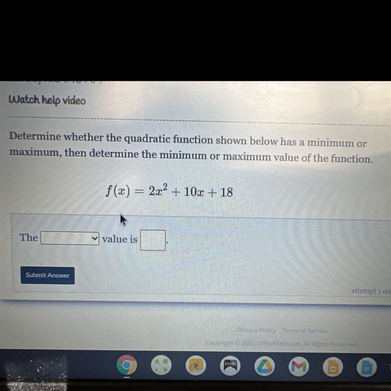 Determine the minimum or maximum of the value. What is this value?-example-1