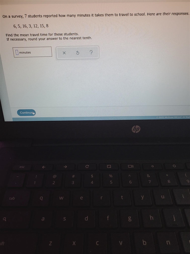 on a survey 7 students reported how many minutes it takes them to travel to school-example-1