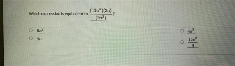 Which expression is Equivalent to the problem in the photo?-example-1