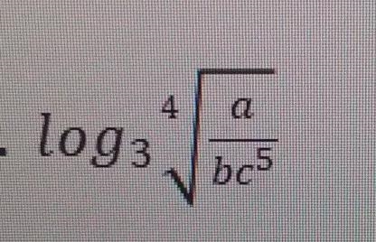 Write the expression as the sum or difference of logarithms of a, b, and c. Assume-example-1