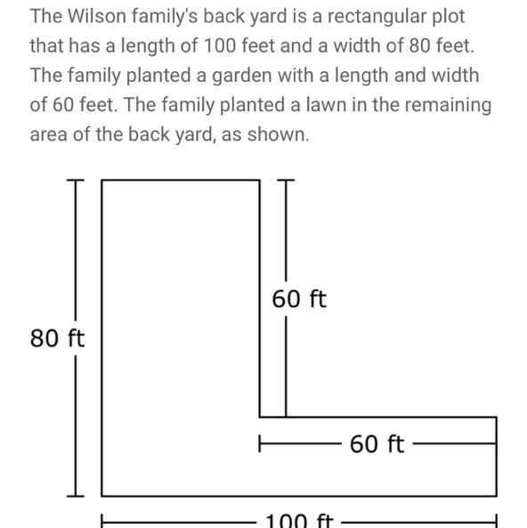 What is the area in square feet of the lawn ?-example-1