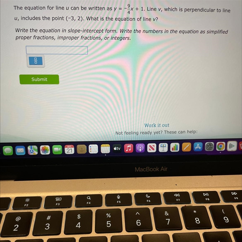 6 Equations of parallel and perpendicular lines VEB The equation for line u can be-example-1