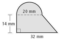 Find the area of the following figure: (Use π=3.14 when finding your final answer-example-1