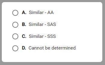 Is ABC DEF? If so identify the similarity postulate or theorem that apples-example-2