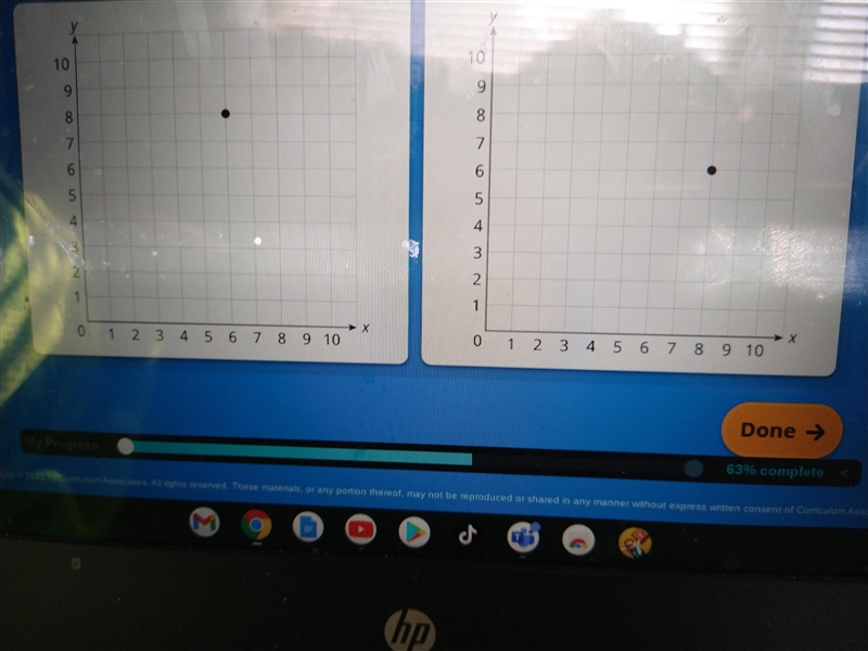 Which Graph shows the oredered pair with an x-coordinate of 6 that follows this pattern-example-1