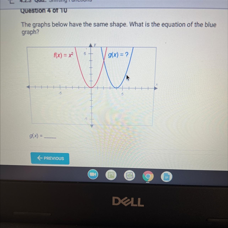 Please help!!! Question - the graphs below have the same shape. What is the equation-example-1