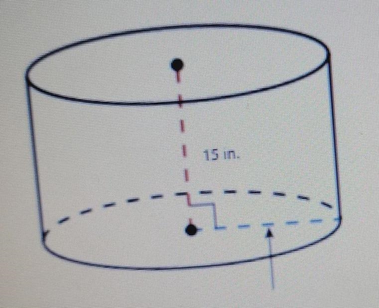 The volume of the cylinder is approximately 7,959.9 cubic inches. The radius is ___ inches-example-1