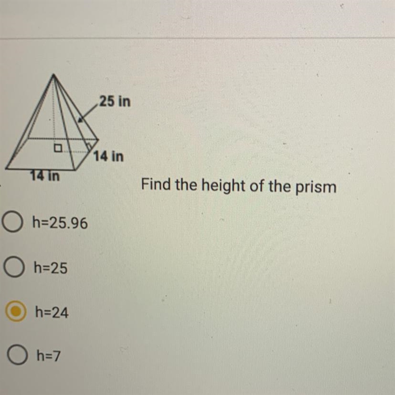 PLEASE PLS HELP!!!! Find the height of the prism.-example-1