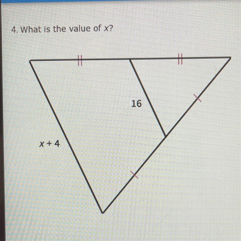 - What is the value of x? (x+4) (16)-example-1