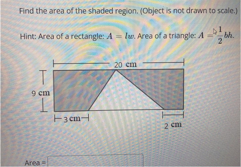 Pls Help! Geometry Find the area of the shaded region-example-1