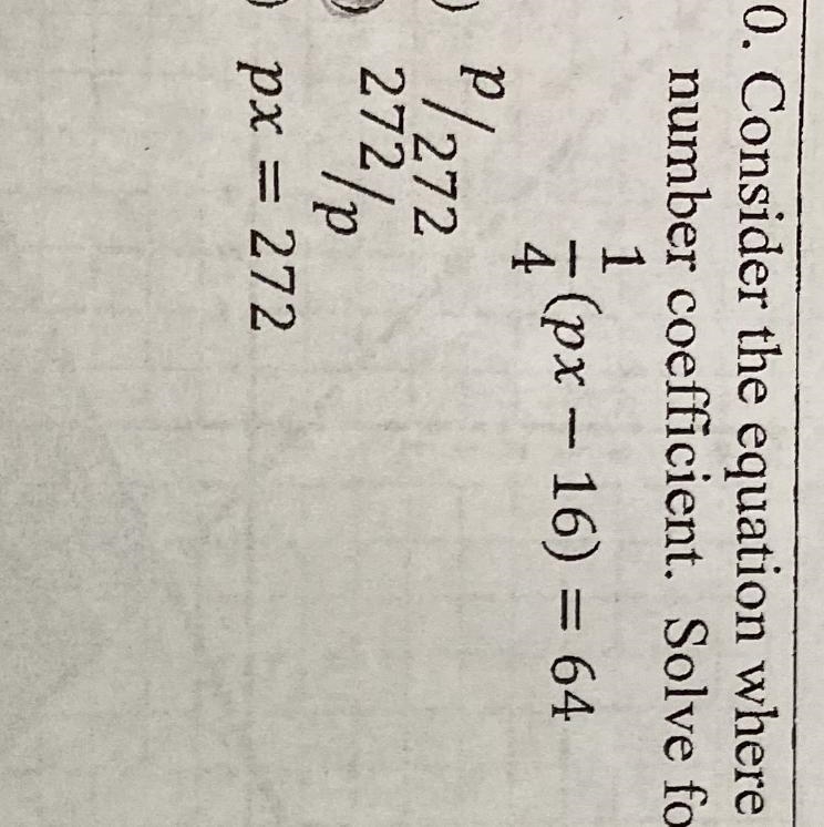 Considere the equation where p is a real number coefficient. Solve for X-example-1