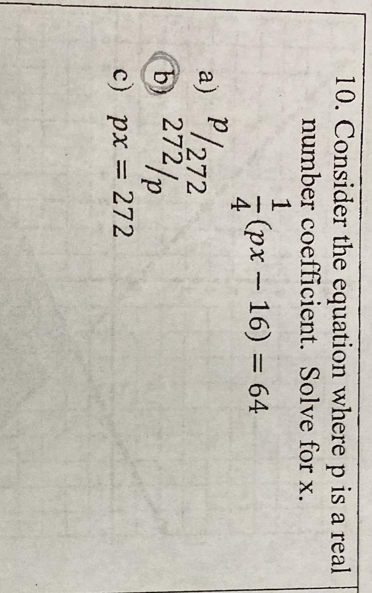 Considere the equation where p is a real number coefficient. Solve for X-example-2