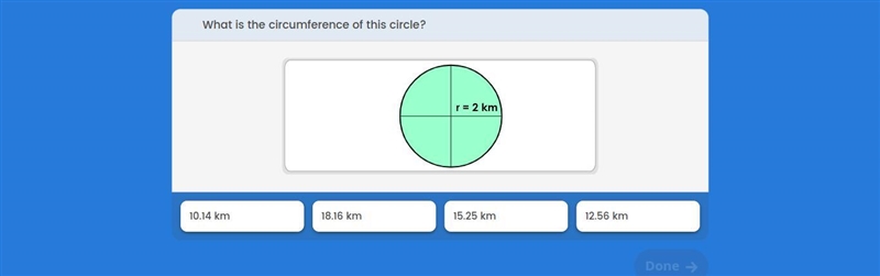 What is the circumference of this circle-example-1