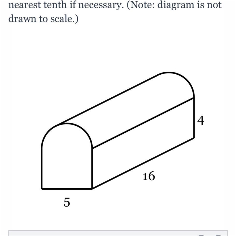 A loaf of bread can be modeled by a rectangular prism topped with half a right cylinder-example-1