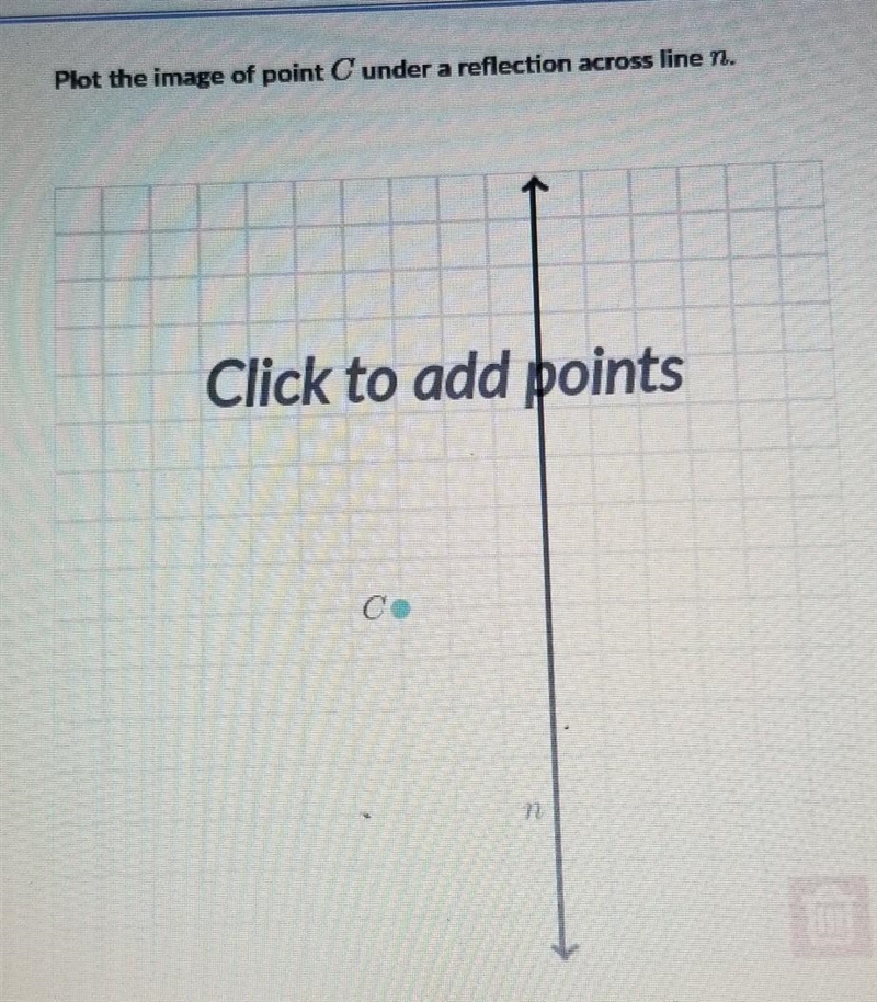 Plot the image of point C under a reflection across line n. and I don't really understand-example-1