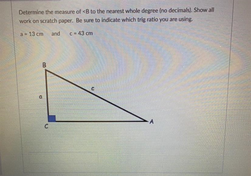 Can you please help me I’m confused how to turn my answer cos B = 13/43-example-1