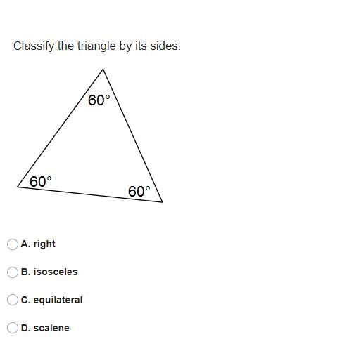 Classify the triangle by its sides.-example-1