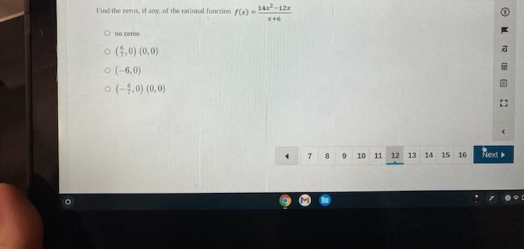 Question 12, pre calc, I’m at work so I’ll look at it later thanks-example-1