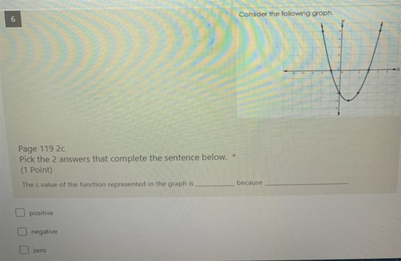 A positive B negative C zeroD the parabola opens upE the parabola opens up F the parabola-example-1