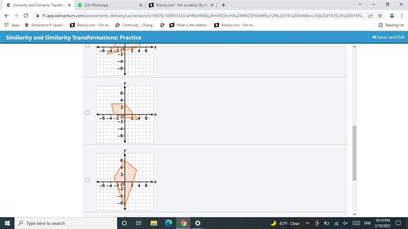 Select all the correct answers.Which figures are similar to this quadrilateral?-example-1