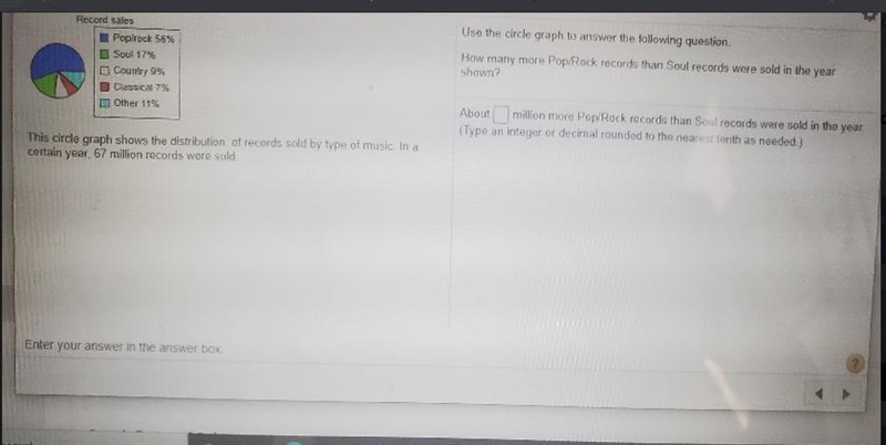 this circle graph shows the distribution of records sold by type of music. in a certain-example-1