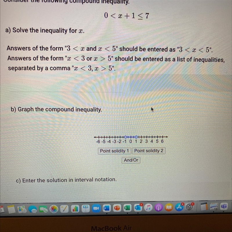 Consider the following compound inequality. 0-example-1