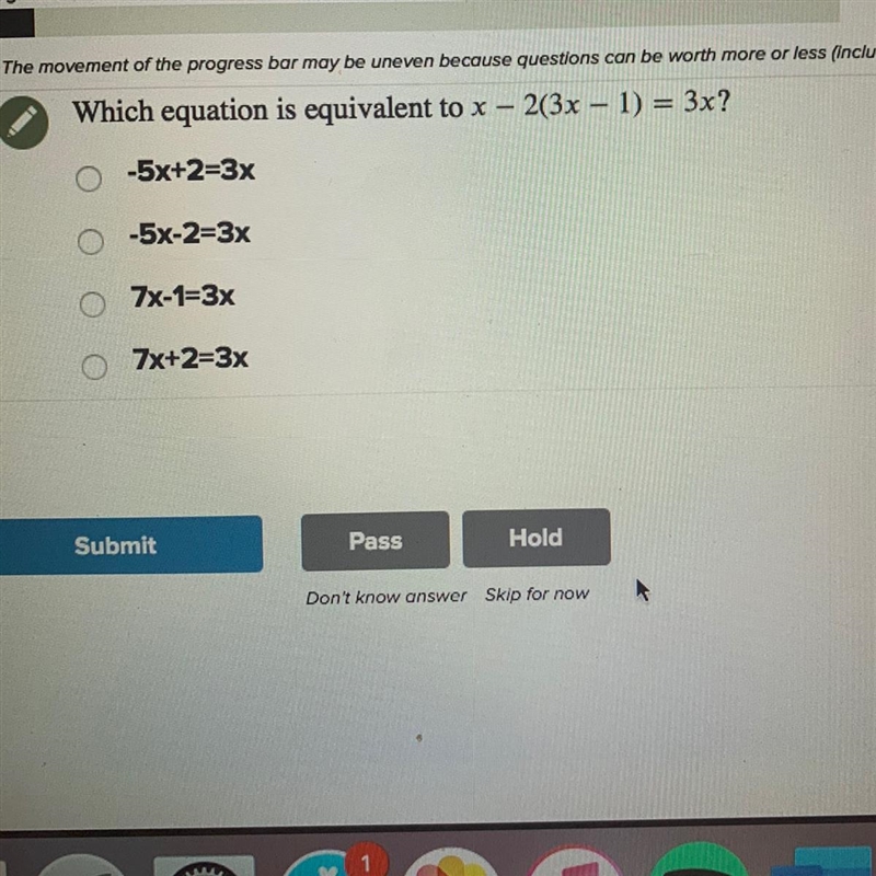 It's either the 1st option or the 3rd option. I'm just not sure which one it is. Please-example-1