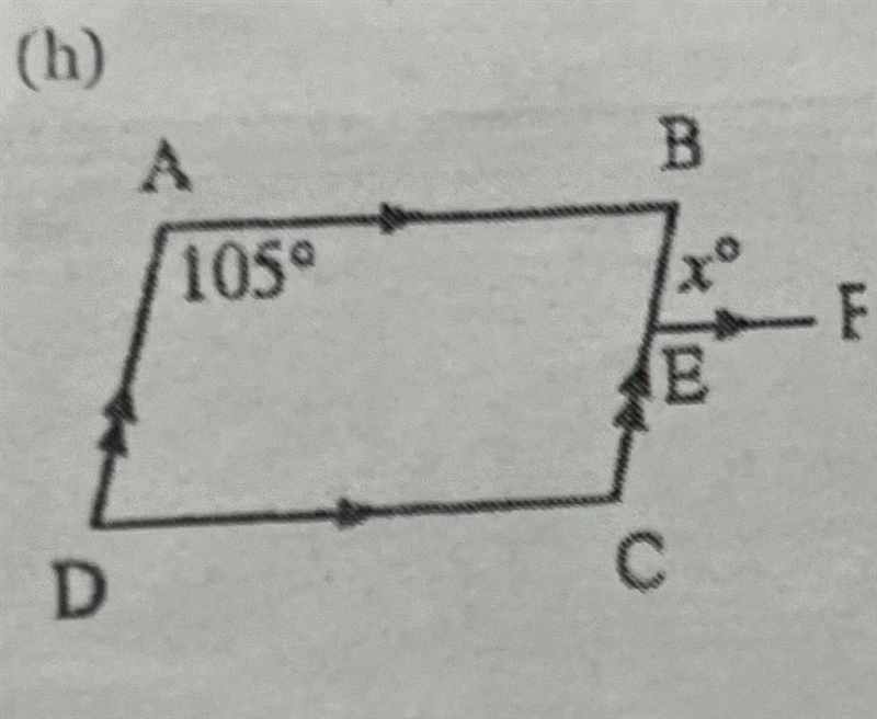 Find the value of x and give reasoning in the following image-example-1