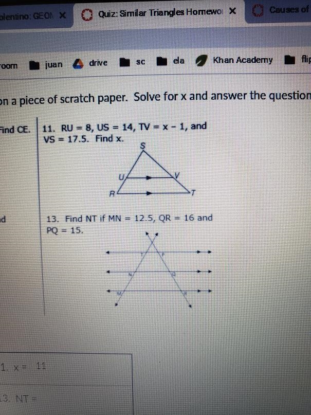 Find NT if MN is 12.5 , QR is 16 and PQ is 15-example-1