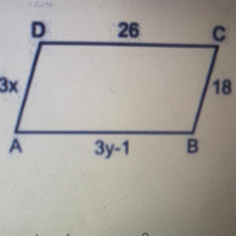 ABCD is a parallelograms, only find the value of Y?-example-1