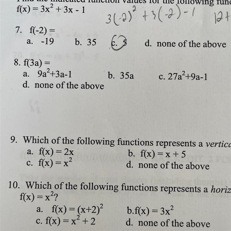 Need help solving number 8But it says you need to find the indicated function values-example-1