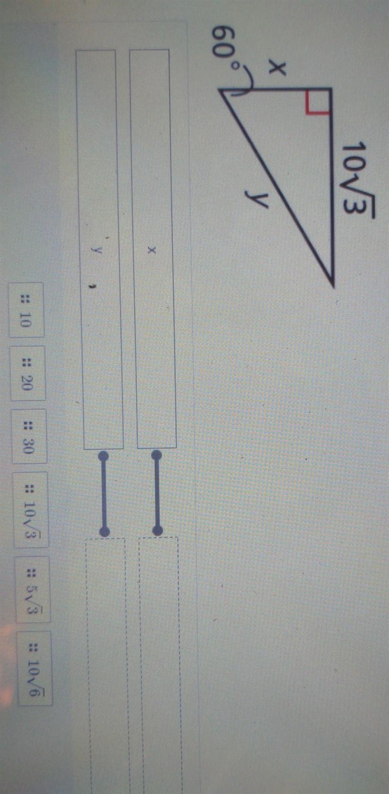 What are the correct answer for x and y using the options below-example-1