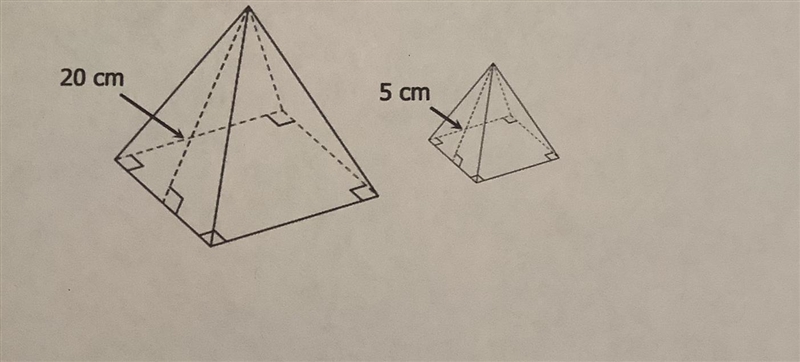 The solids are similar give the scale factor, surface area ratio and volume ratio-example-1