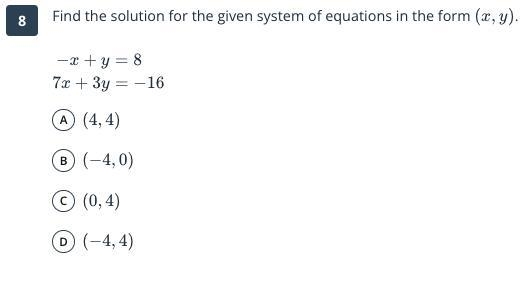 PLEASE I NEED HELP QUICKLY!!! Find the solution for the given system of equations-example-1