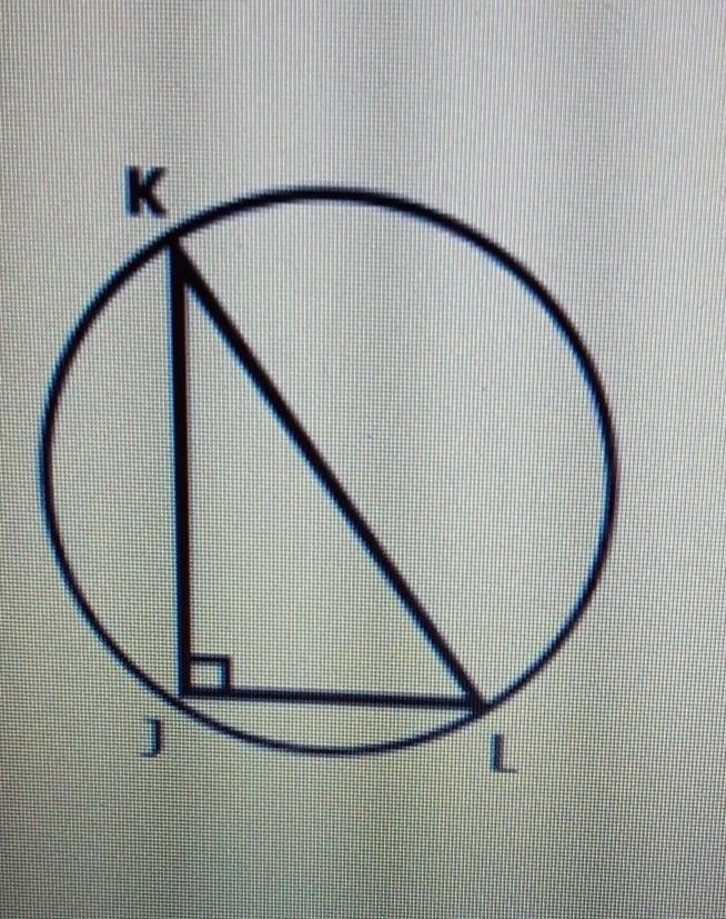 In the diagram, triangle JKL is inscribe in the circle and mJL=62°. What is the m-example-1