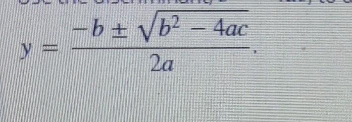 Quadratic Equations: Use the discriminate, b^2 - 4ac, to determine the number of solutions-example-1